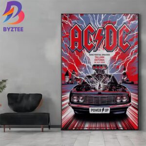 ACDC Tallinn 2025 PWR UP Tour Poster At Song Festival Grounds In Estonia On July 24 2025 Home Decor Poster Canvas