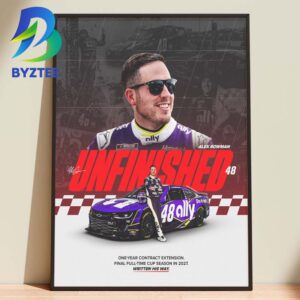 Alex Bowman Retire From Full Time Nascar Cup 2026 Home Decor Poster Canvas