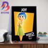 Amy Poehler Voices Joy In Inside Out 2 Disney And Pixar Official Poster Art Decorations Poster Canvas