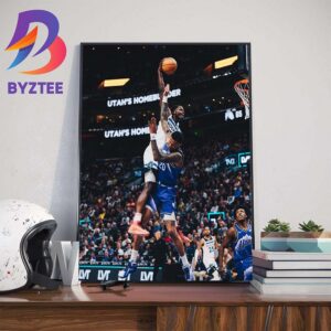 Anthony Edwards Crazy Dunk Of The Year Vs Utah Jazz Art Decorations Poster Canvas