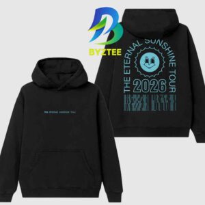Ariana Grande 2026 Eternal Sunshine Tour Dates Two Sided Hoodie T-Shirt