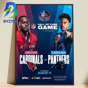 Arizona Cardinals Vs Carolina Panthers Hall Of Fame Game NFL 2026 Home Decor Poster Canvas