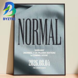 BTS Normal x Ck Pajama Edition August 8th 2026 Home Decor Poster Canvas