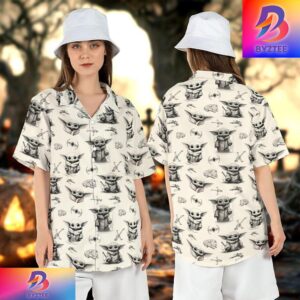 Baby Yoda Mandalorian Child Spaceships Star Wars Hawaiian Shirt For Men And Women