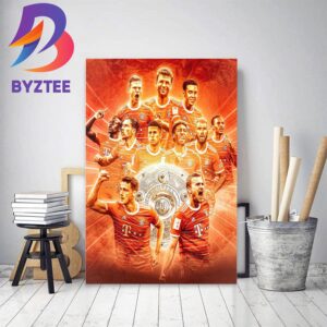 Bayern Munich Champions 2022-2023 Bundesliga For The 11th Time In A Row Home Decor Poster Canvas