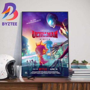 Big Hero Bigger Responsibility A Netflix Film Ultraman Rising June 14th 2024 Official Poster Wall Decor Poster Canvas
