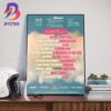 Billie Eilish 2024-2025 Hit Me Hard And Soft The Tour Dates List Poster Canvas