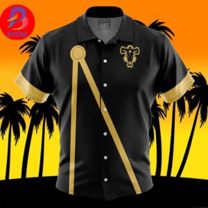 Black Bulls Black Clover For Men And Women In Summer Vacation Button Up Hawaiian Shirt