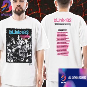 Blink-182 Missionary Impossible 2025 Tour Event Tee Version 2 With Tour Dates Backprint Unisex T-Shirt Merch