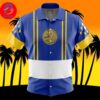 Blue Ranger Mighty Morphin Power Rangers For Men And Women In Summer Vacation Button Up Hawaiian Shirt Blue Ranger Mighty Morphin Power Rangers For Men And Women In Summer Vacation Button Up Hawaiian Shirt