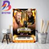 Brock Lesnar Winner And Unleashed At WWE WrestleMania Goes Hollywood Decor Poster Canvas