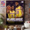 Bronny James And LeBron James The James Takeover NBA 2024 Home Decor Póter Canvas