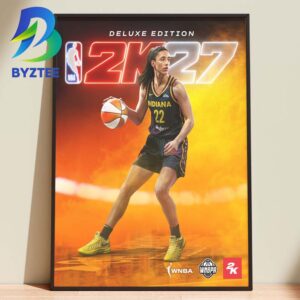 Caitlin Clark WNBA 2k27 Deluxe Edition Cover Athlete Home Decor Poster Canvas