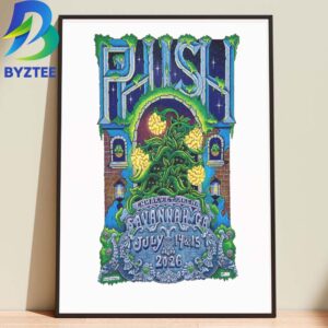 Caleb Williamson Phish Enmarket Arena Savannah Ca July 2026 Home Decor Poster Canvas