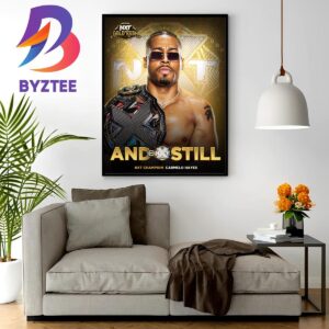 Carmelo Hayes And Still WWE NXT Champion In NXT Gold Rush Home Decor Poster Canvas