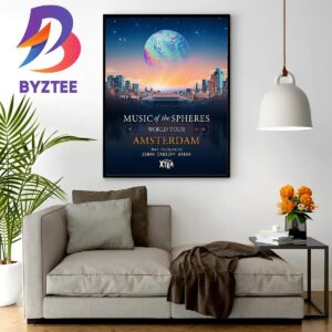 Coldplay 2023 European Tour Music Of The Spheres World Tour At Johan Cruijff Arena Amsterdam NL Wall Decor Poster Canvas