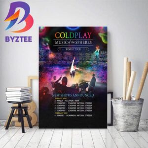 Coldplay To Play 4 Shows At National Stadium Of Singapore Home Decor Poster Canvas