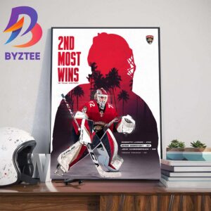 Congrats Sergei Bobrovsky 2nd Most Wins In Florida Panthers History Wall Decor Poster Canvas