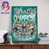 Congratulations To Boston Celtics Are The 2023-2024 NBA Champions Wall Decor Poster Canvas