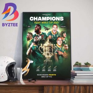 Congratulations to Siya Kolisi And Cheslin Kolbe On Lifting The 2023 Rugby World Cup Wall Decor Poster Canvas