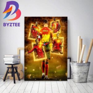 Cristiano Ronaldo Reached 200 Games With The National Team Of Portugal Home Decor Poster Canvas