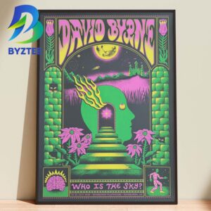 David Byrne Edinburgh UK Play House Who Is The Sky World Tour July 22th 2026 Home Decor Poster Canvas
