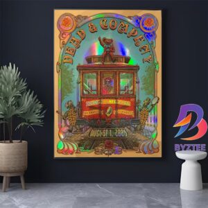 Dead And Company San Francisco 2025 Poster Show At Golden Gate Park In California On August 1 2025 Home Decor Poster Canvas