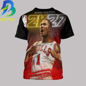 Derrick Rose NBA 2K27 Ultra Edition Cover Athlete All Over Print T- Shirt