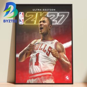 Derrick Rose NBA 2K27 Ultra Edition Cover Athlete Home Decor Poster Canvas