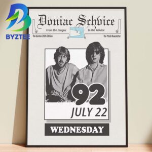 Doniac Schvice The Phish Newsletter The Garden 2026 Edition 92 July 22th Wednesday Home Decor Poster Canvas