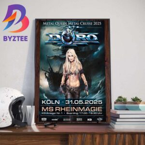 Doro At Metal Queen Metal Cruise 2025 In Germany Wall Decor Poster Canvas