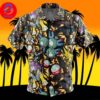 Electric Type Pokemon Pokemon For Men And Women In Summer Vacation Button Up Hawaiian Shirt