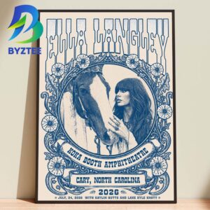 Ella Langley With Kaylin Butts And Lake Kyle Knott Koka Booth Amphitheatre Cary North Carolina 2026 Home Decor Poster Canvas