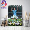 Erling Haaland On The Cover EA Sports FC 24 For The First Season Home Decor Poster Canvas