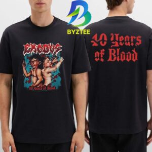 Exodus 40 Years Of Blood 2026 Two Sided T Shirt