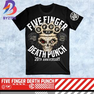 Five Finger Death Punch 2005-2025 20th Anniversary Knucklehead Exclusive Merch Tee All Over Print 3D Shirt