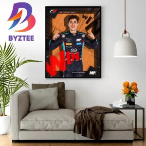 Franco Colapinto Wins The Sprint Race FIA Formula 3 Championship Home Decor Poster Canvas