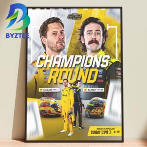 Gilliland & Blaney Champions Round Indianapolis Nascar 2026 Home Decor Poster Canvas