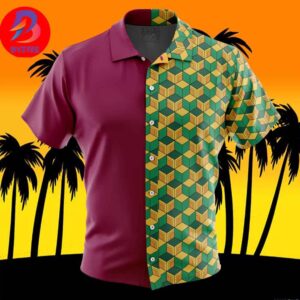 Giyu Tomioka Demon Slayer For Men And Women In Summer Vacation Button Up Hawaiian Shirt