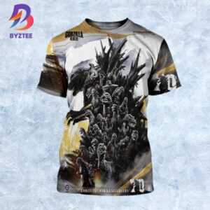 Godzilla 70th Anniversary Official Poster Unveiled By Toho All Over Print Shirt