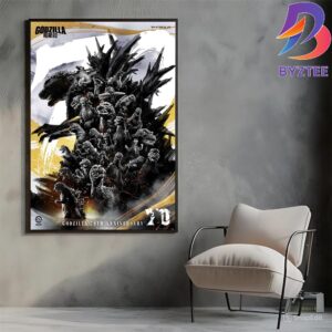 Godzilla 70th Anniversary Official Poster Unveiled By Toho Home Decor Poster Canvas