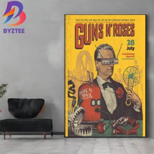 Guns N Roses Luxembourg 2025 World Tour Summer Poster At Luxembourg Open Air On July 28 2025 Home Decor Poster Canvas