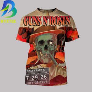 Guns N’ Roses Tinley Park IL Credit Union 1 Amphitheatre All Over Print Shirt