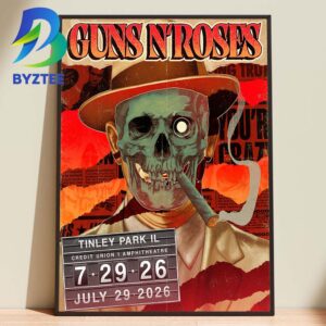 Guns N’ Roses Tinley Park IL Credit Union 1 Amphitheatre Home Decor Poster Canvas
