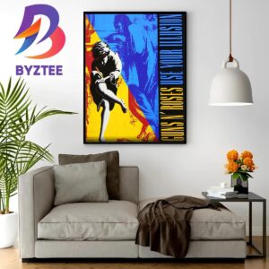 Guns N Roses Use Your Illusion I and Use Your Illusion II Official Poster Wall Decor Poster Canvas
