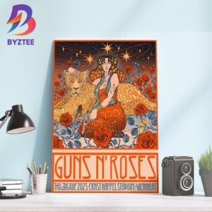 Guns N Roses Vienna 2025 Poster World Tour Summer At Ernst Happel Stadium In Austria On July 24 2025 Home Decor Poster Canvas