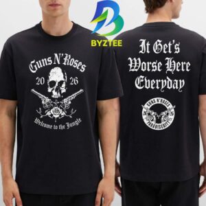 Guns N’ Roses Welcome To The Jungle It Gets Worse Here Chery 2026 Two Sided T-Shirt