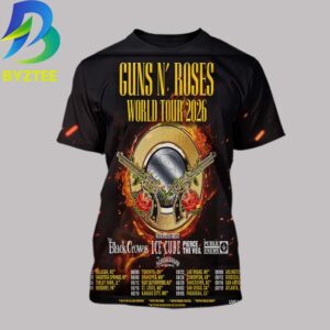 Guns N’ Roses With Special Guest North America World Tour 2026 All Over Print Shirt