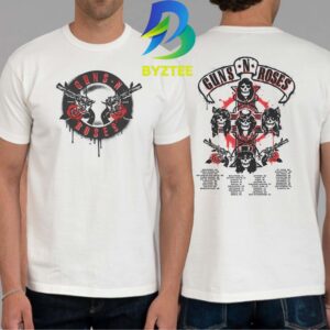 Guns N’ Roses World Tour 2026 Spray Painted White Two Sided T-Shirt
