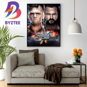 Gunther vs Drew McIntyre For Intercontinental Champion Title At WWE SummerSlam Home Decor Poster Canvas